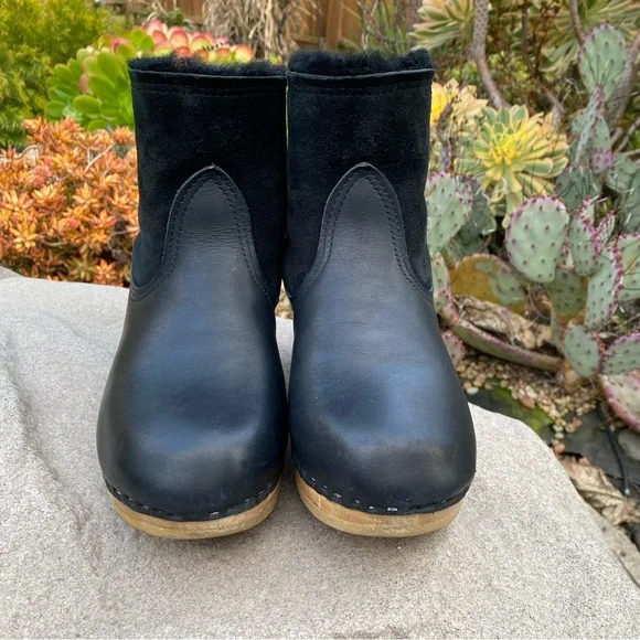 No.6 Pull On Shearling Mid Heel Boots - Picture 4 of 12